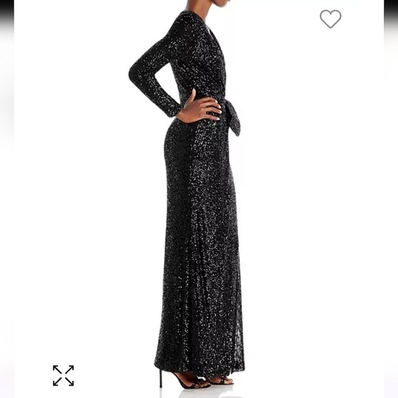 Eliza J Sequined Wrap Gown - Picture 6 of 10